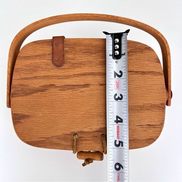 Vintage 1993 Longaberger Kiddie Purse Basket with Lid and Toggle Closure - Picture 11 of 11